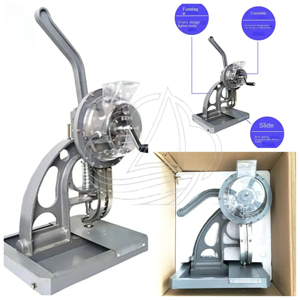 Factory Supply New Portable Semi-automatic Eyelet Machine, 5.5mm 6mm 8mm 10mm 12mm Grommet Punching Tool for Banner Fabric