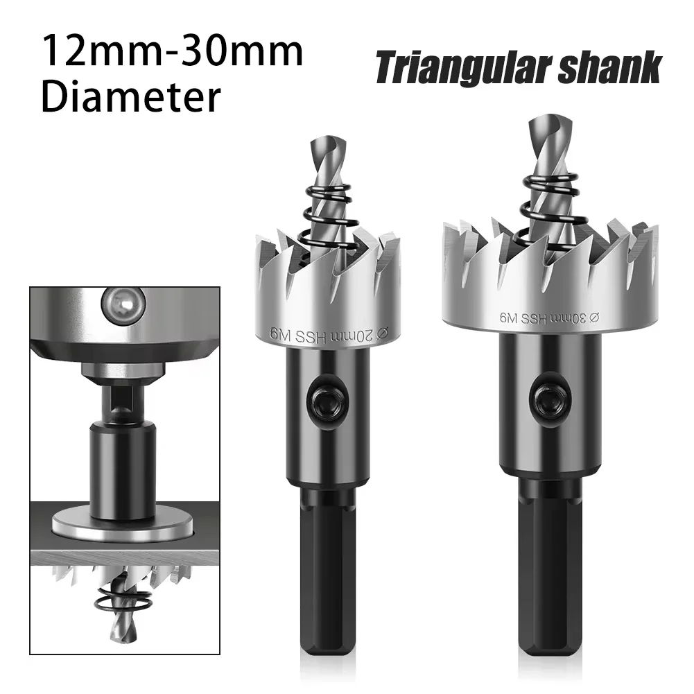 12mm To 30mm HSS Metal Hole Saw For Hole Drilling And Reaming On Stainless Steel Iron Sheet Aluminum Alloy Thin Metal Plate Work