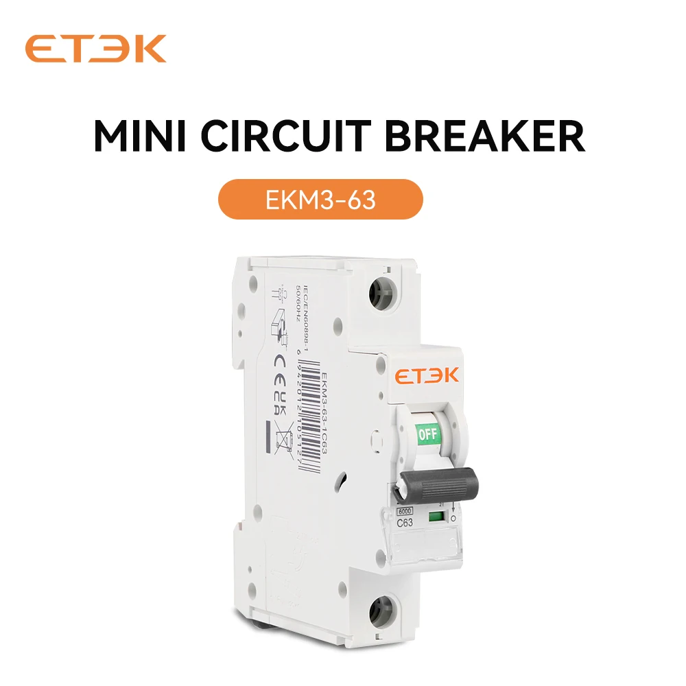 Mini Circuit Breaker AC MCB Short Overload Protector 35mm Din Rail Mount 1P  6-63A 220V 230V  50/60HZ