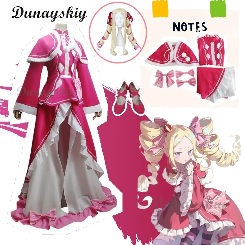 

Beatrice Cosplay Costume Anime Re:Life In A Different World From Zero Kara Hajimeru Isekai Seikatsu Wig Halloween Lolita Suit