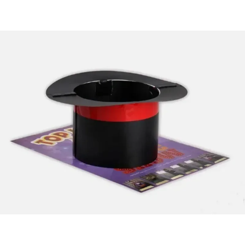 Top Hat Production Magic Trick Rabbit Poster Transforms into Real Top Hat Visual Stage Magic Illusion Gimmick for Magicians