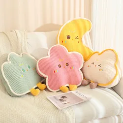 Cute Home Decoration Cartoon Plush Pillow Natural Series Plushies Pillow Cushions Moon Star Cloud Grass Soft Toy Kawii Gift