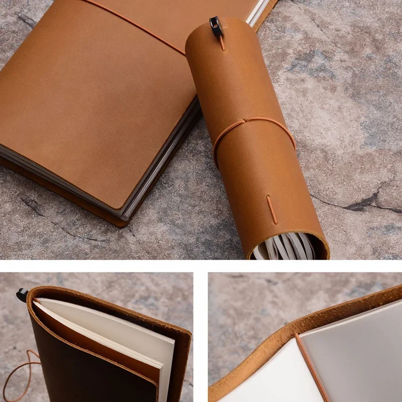 Fromthenon 100% Genuine Leather Notebook Planner Handmade Travelers Notebook