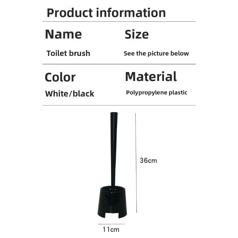 Toilet Brush High Value Thickened Plastic Wholesale Household Large Long Handle No Punching, Heightened with Base