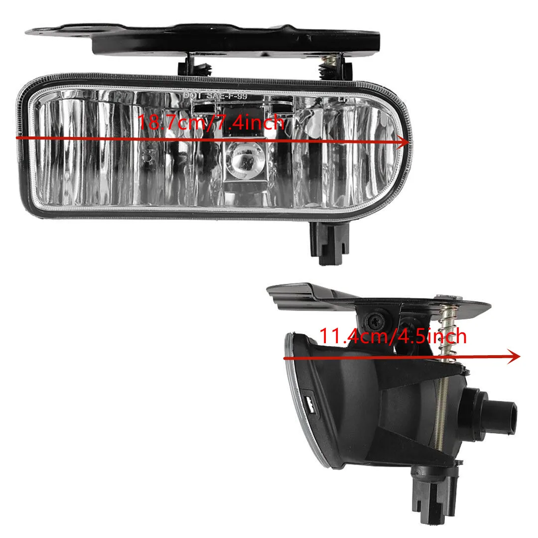 2 pcs For Cadillac Escalade 2002-2006 Fog Lights Front Bumper Lamps Clear Lens Pair assembly high quality
