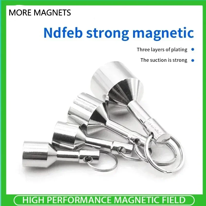 15/17/21/25/28mm Pendant Weight Key Chain Dia Strong Magnetic Tester Magnet Identifier Magnet Pendant Neodymium Magnet مغناطيس