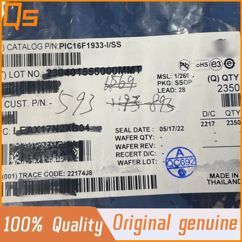 Neuer Original PIC16F1933-I/SS PIC16F1933 SSOP-28 8-Bit CMOS Flash-Mikrocontroller-Chip