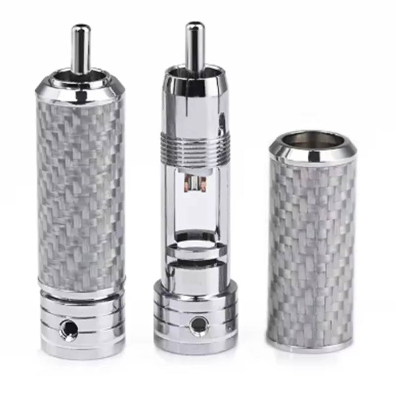 

APPLIA-Fever Carbon Fiber Platinum-Plated RCA Lotus Plug RCA Lotus Plug 4PCS Hifi RCA Plug
