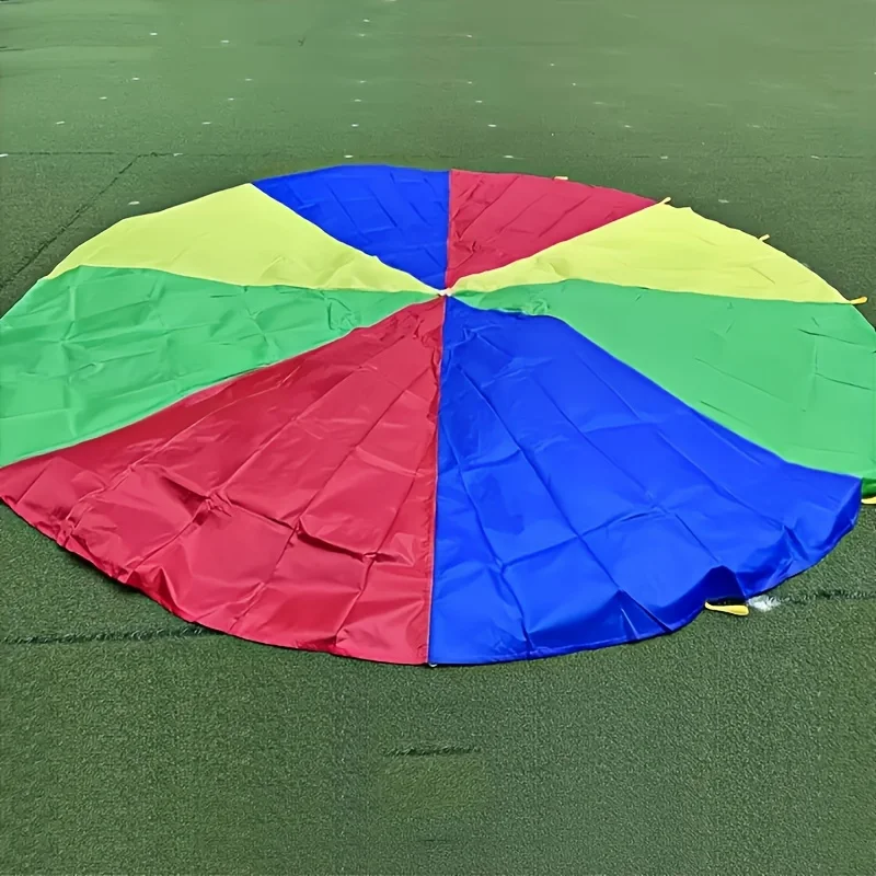 1 piece rainbow parachute, colorful gymnastics training parachute, outdoor sensory integration training equipment, suitable for