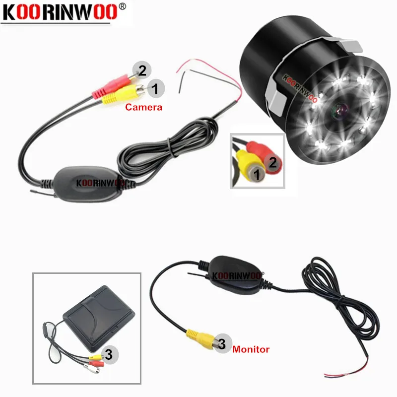 

Car Rearview Camera Wireless LED Light Night Vision Auto Wire IR Front Back Cam Vehicle Electronic Accessories Parking Assitants