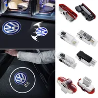 2PCS Car Door Welcome Light Led Projector Lamp For Volkswagen Scirocco Magotan B5 B6 B7 B8 CC LAVIDA Caddy Bora Beetle Phaeton