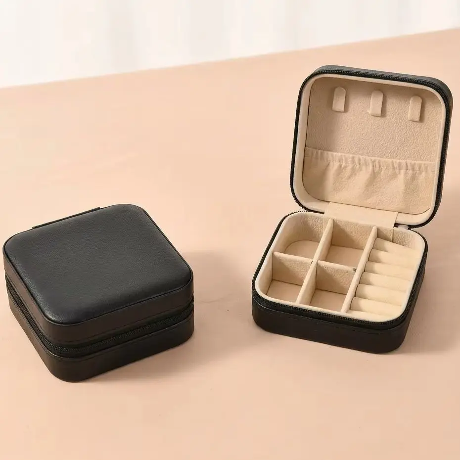 Portable Jewelry Storage Box for Women Mini Home Travel Earrings Necklace Storage Case Jewelry Organizer Display