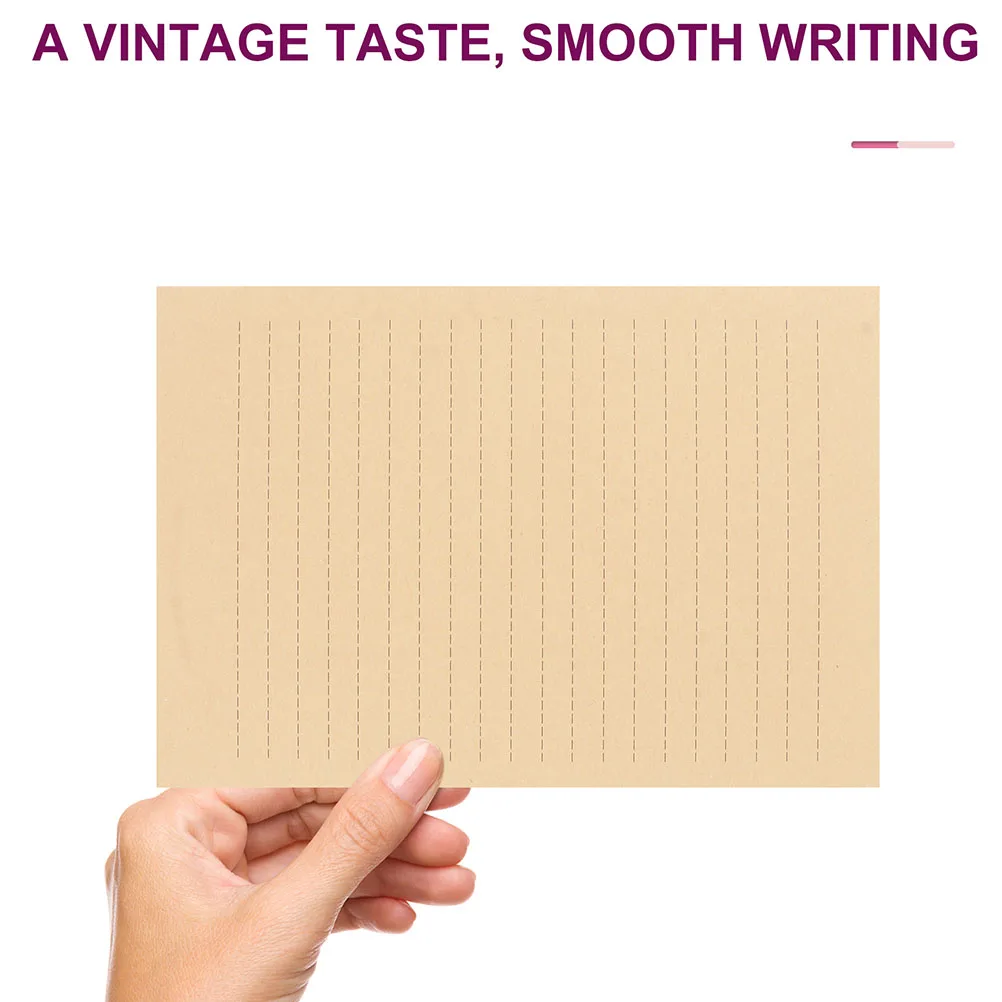 

150pcs Vintage Kraft Stationery Blank Writing Letter Paper Retro Smooth Festival Greeting Card A4 Notes