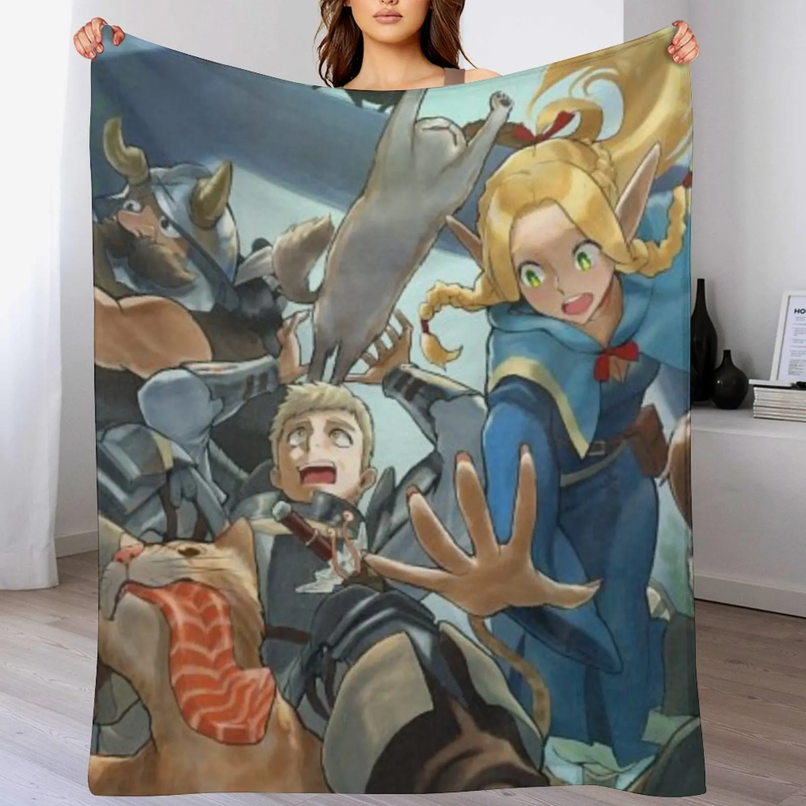 

Delicious in Dungeon - All in One Throw Blanket Lightweight Warm Blanket for Indoor Outdoor Use