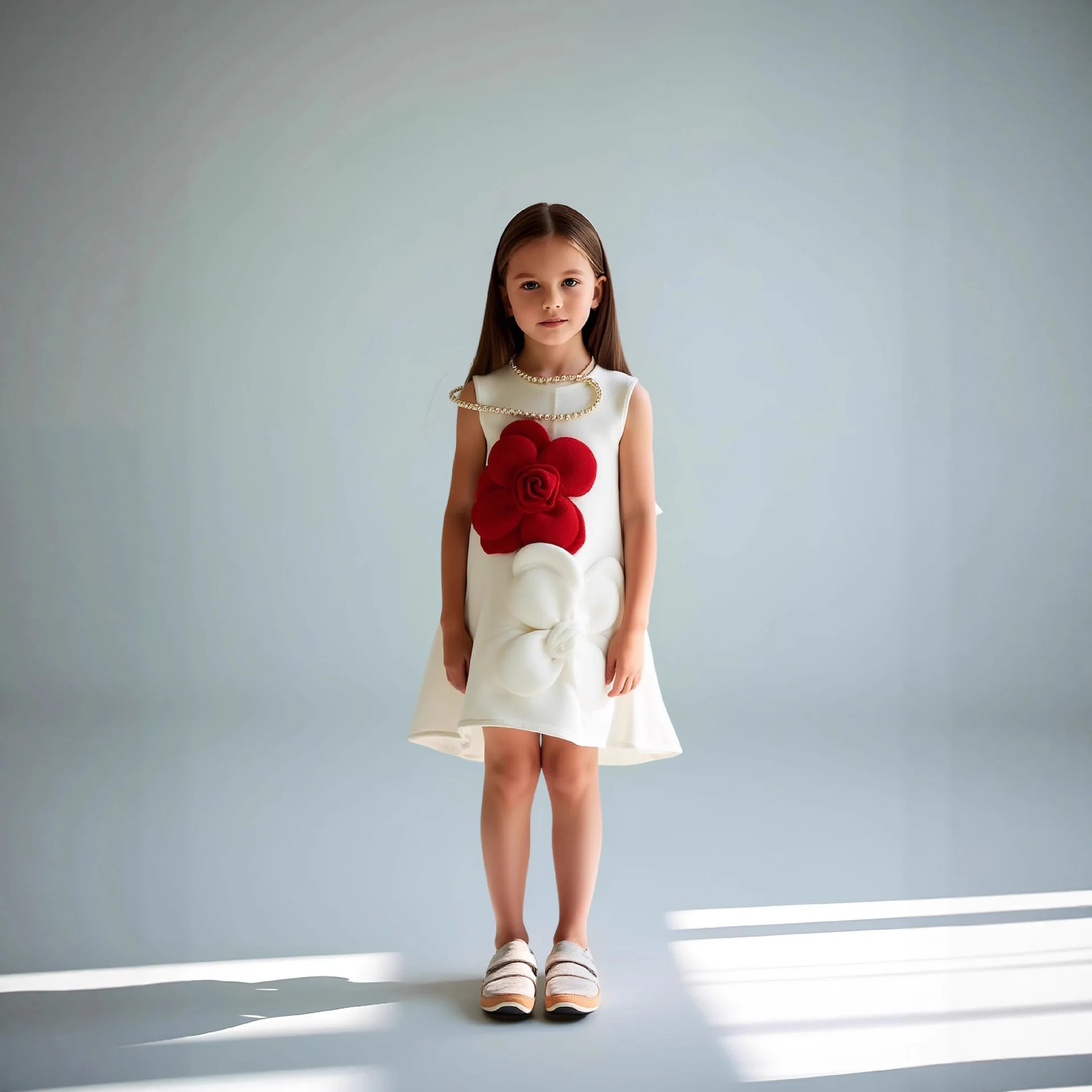 Wed Dress  Elegant Girls Party Dresses Children Birthday Performance Kids Banquet Wear Vestido Gown Bow Detail Formal Outfit