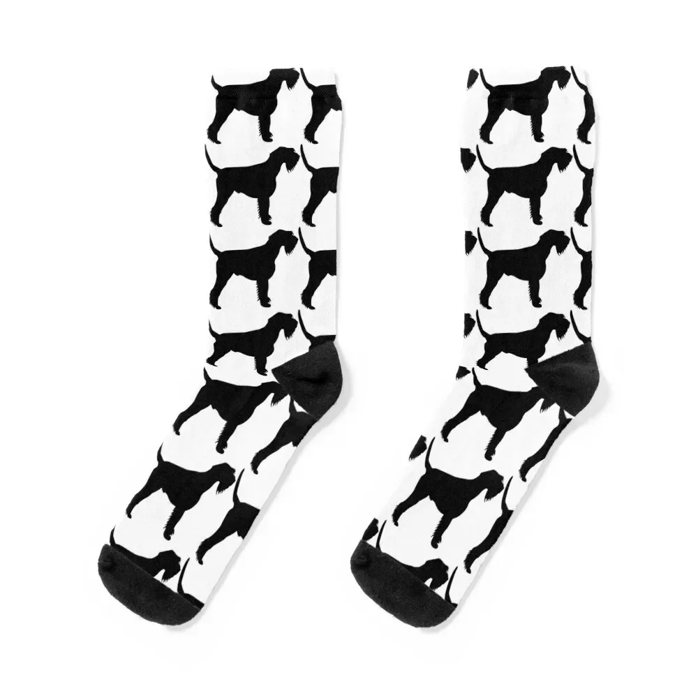 giant schnauzer silhouette black Socks Lots halloween Toe sports professional running Socks Woman Men's