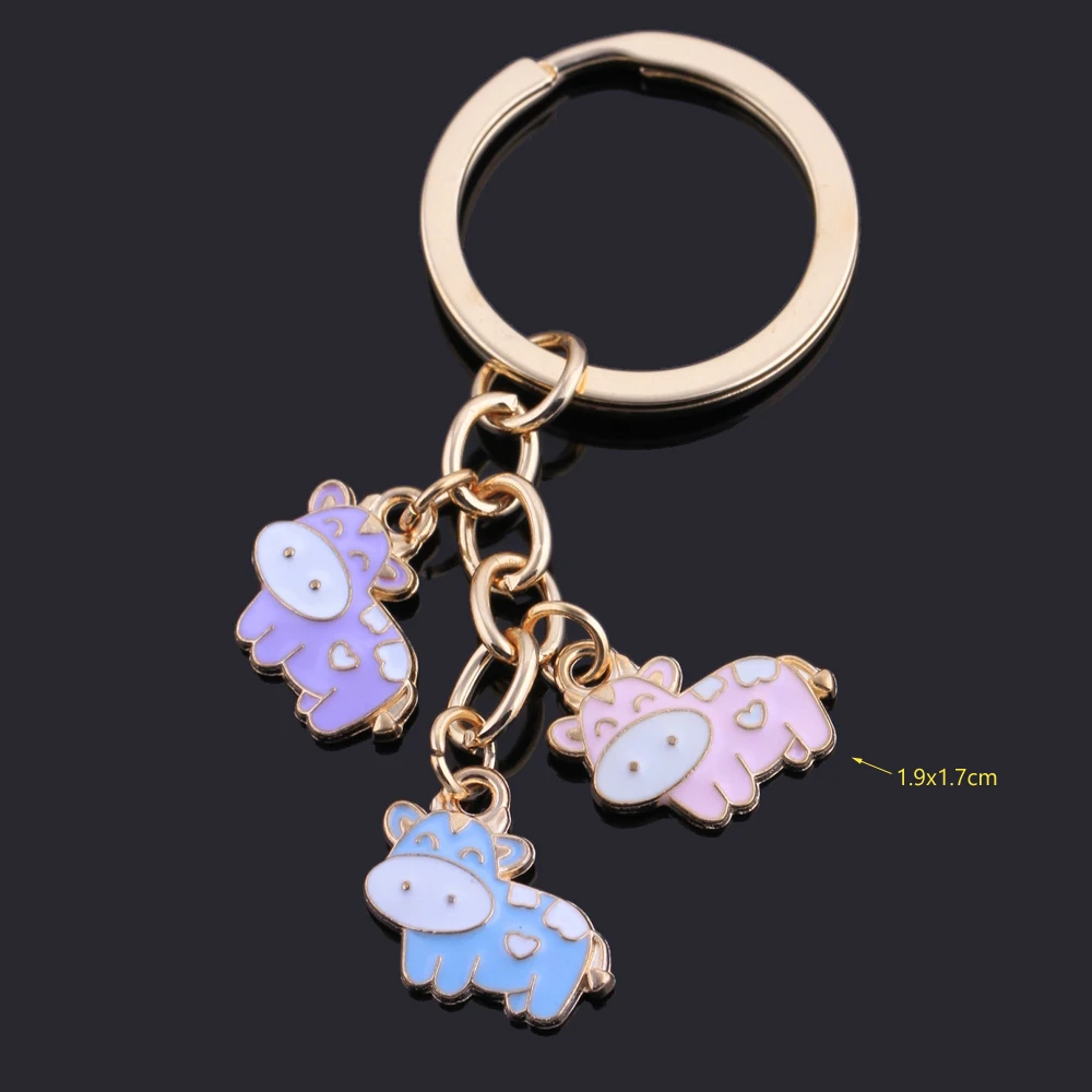 Cute Keychain For Women Car Bag Friend Key Chain Color Rabbit Panda Animal Pendant Accessories Wedding Party Gift Jewelry