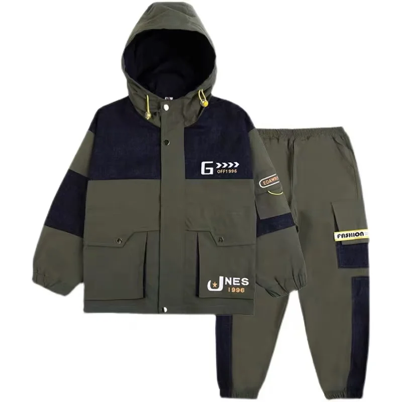 

5-15 Years Boys' Autumn Set 2025 New Spring and Autumn Children's Casual Coat+Pants Two Piece Set Kids Outfit Set 120-170cm