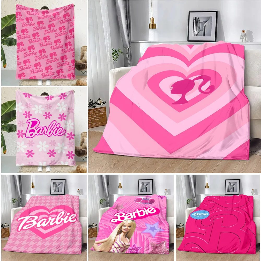 Hot Lovely B-Barbies Printed Blanket Picnic Blankets Warm Blanket Soft and Comfortable Blanket Home Travel Y2k Birthday New