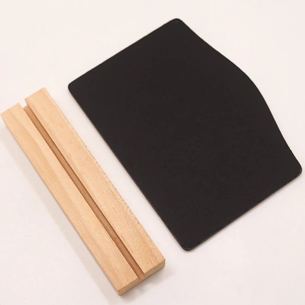 

6pcs Wooden Blackboard Double-Sided Mini Writing Board Base Stand For Kitchen Bedroom Wedding Party Chalk Message Display Sign