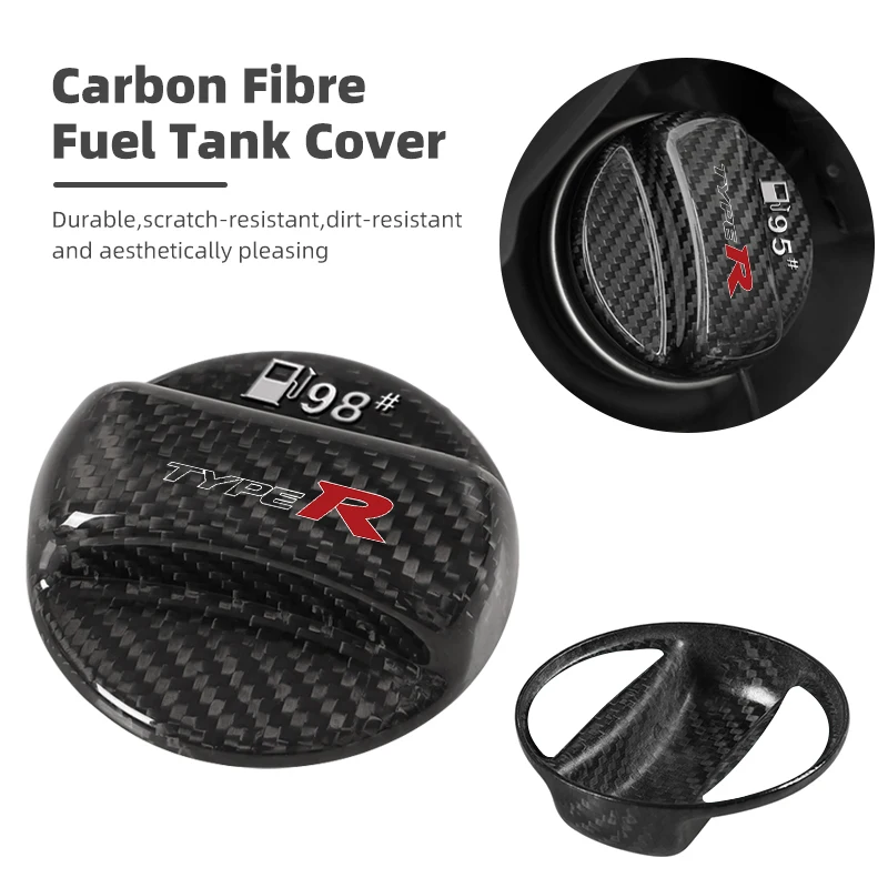 Real Carbon Fiber Gas Fuel Tank Cover Oil Filler Cap Accessories For Honda TYPE R Accord Spirior Euro CL7 CL9 CU2 CIVIC EP3 Fit