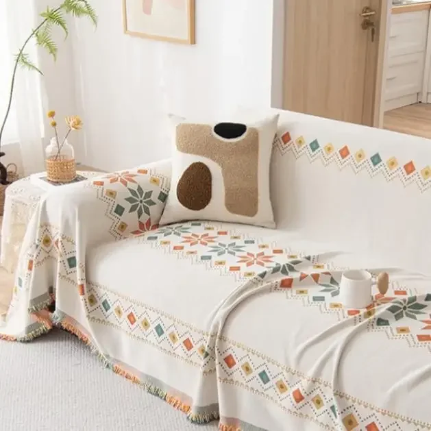 1pcs Bohemian Sofa CushionFour Season Universal Anti Slip Leather Seat Cover Anti Cat Scratching Bed Furniture Protrctor