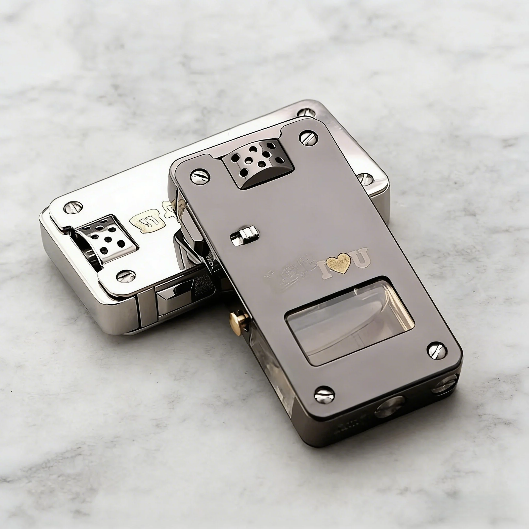 CHIEF Dragon Tongue Transparent Oil Tank Lighter Creative Safety Lock and One Click Ignition Men's Premium Exquisite Lighter