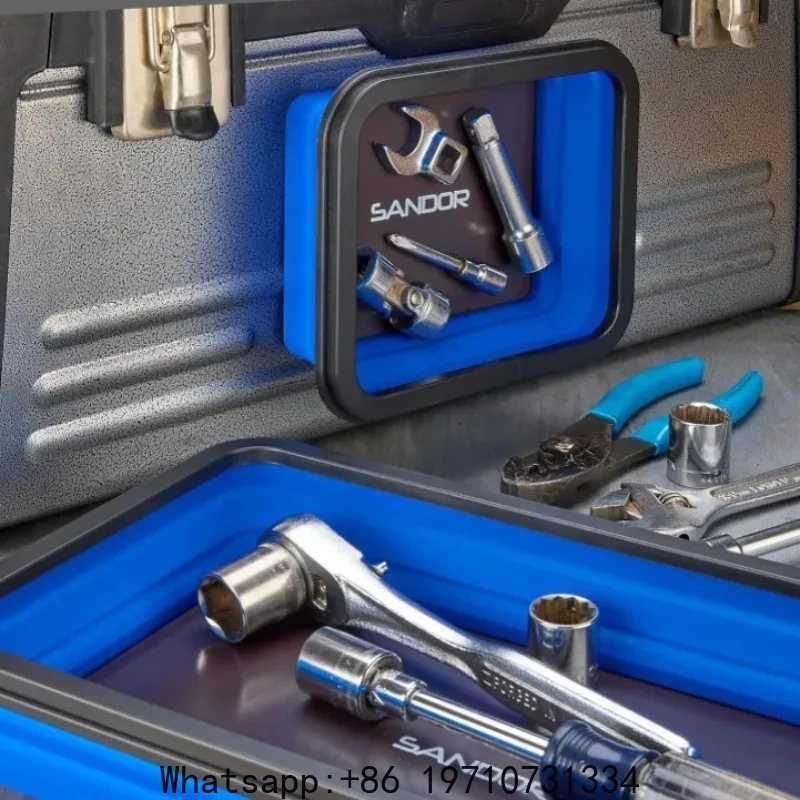 

3Pcs Collapsible Magnetic Parts Tray Set 3 Size Silicone Foldable Magnetic Tool Tray Screw Storage Tray Magnetic organizer Tool