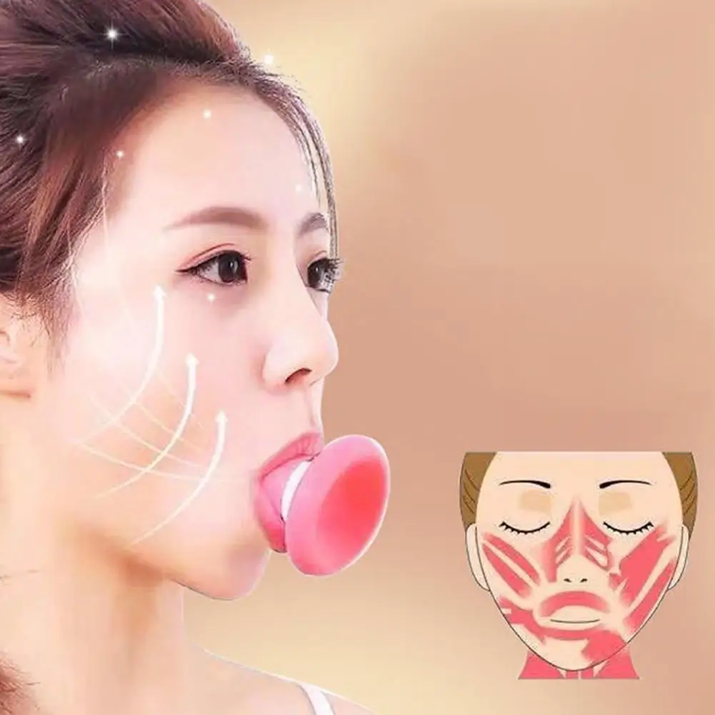 Silicone Mouth Jaw Exerciser Slimming Face Lift Tool Thin Wrinkle Breath Chin Blow Removal V Face Lifting Exerciser Double R4J2