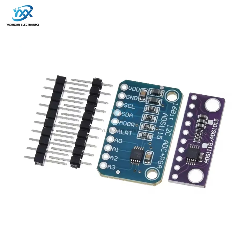 1PCS ADS1115 16 Bit I2C Precision ADC Module 4 Channel Development Board Pro Gain Amplifier 2.0V to 5.5V for Arduino RP