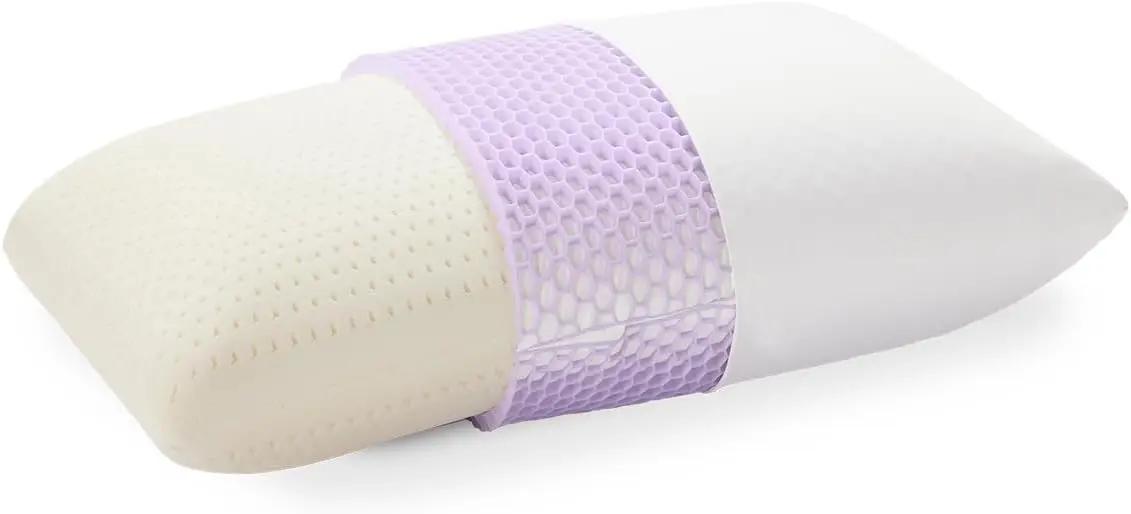 

Cooling Latex Pillow for Side Sleepers - Hex Gel Grid Support, Medium Height, Breathable Mesh Cover