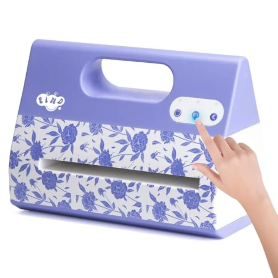 Portable Automatic A4 Die Cutting Machine, Electric 9 inch Embossing Machine kit for CardMaking, Crepe Paper Flower Making