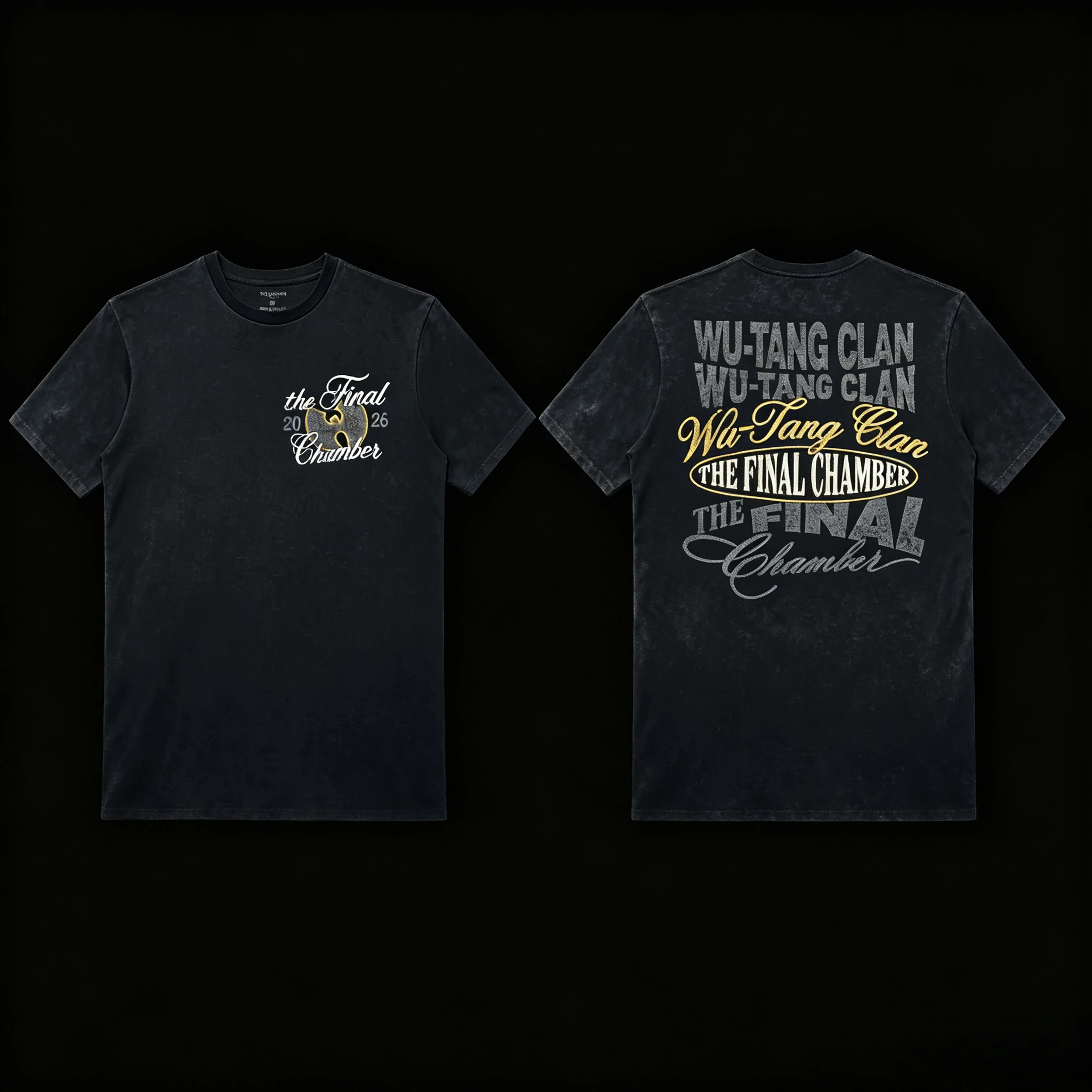 Wu‑Tang Clan 2026 Hall of Fame T‑shirt Double Sided Print Vintage Hip Hop Rap Graphic Unisex Oversized Short Sleeve Casual