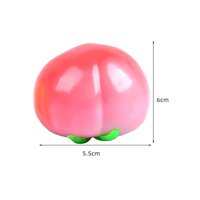 Simulated Fruit Peach Plastic Fluid Slow Rebound Pinch Music Decompression Vent Toy Squishy Props