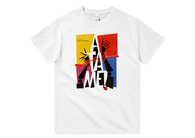 Binden Sie mich hoch! Binden Sie mich nach unten!, Atame!, Pedro Almodóvar, Antonio Banderas, 1989 – HQ T-Shirt mit Retro-Filmdruck