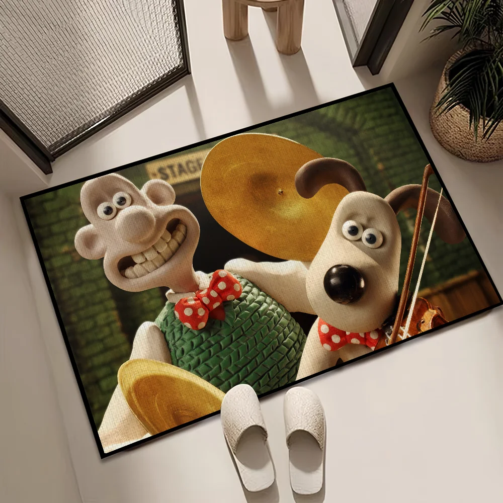 Cartoon W-Wallace and G-Gromit Door Mat Welcome Non-slip Floor Bedroom Kitchen Bath Balcony Hallway Rug Home Decoration Carpet
