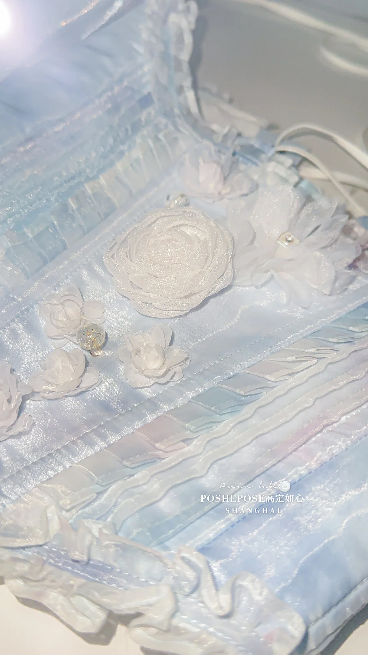 Blue Evening Dresses Princess Prom Dresses Formal Ruffles Ruched Prom Gowns Puff Sleeves Graduation Dresses JSK Lolita Dress