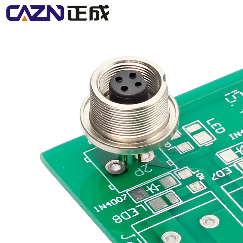 Factory M9 Male Female Back Mount Socket 3,4,5,6,8 Pin PCB Metal Waterproof Connector