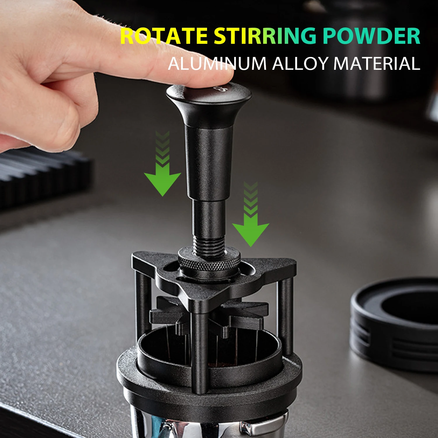WDT Tools Rotary Espresso Stirrer Needle 51mm 53mm 58mm with Magnetic Base Distribution Coffee Maker Accessories Barista Tool
