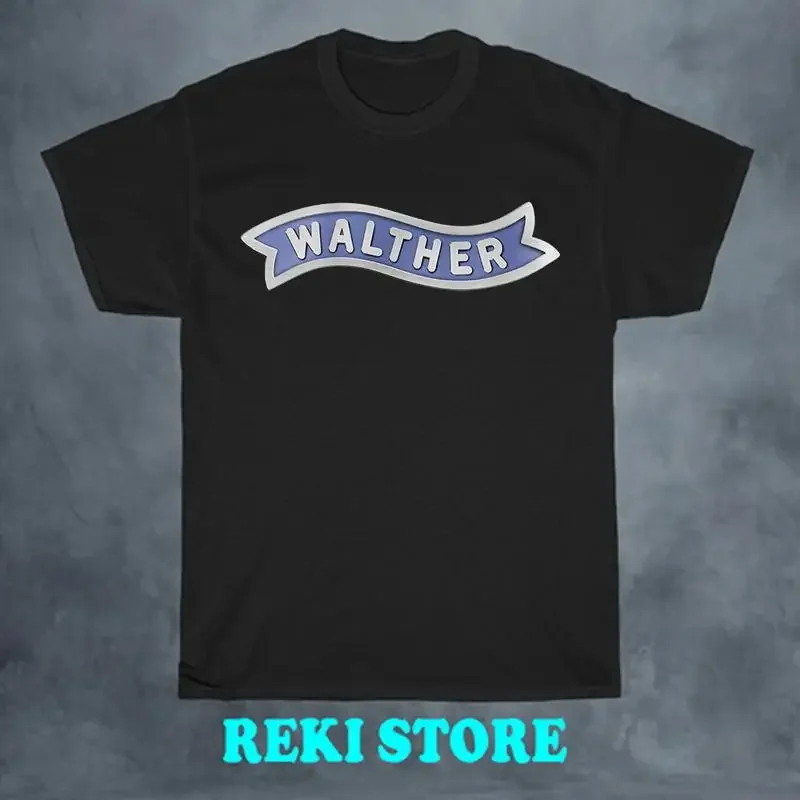 Walther Guns Firearms Men's Black T shirt Size S 5XL