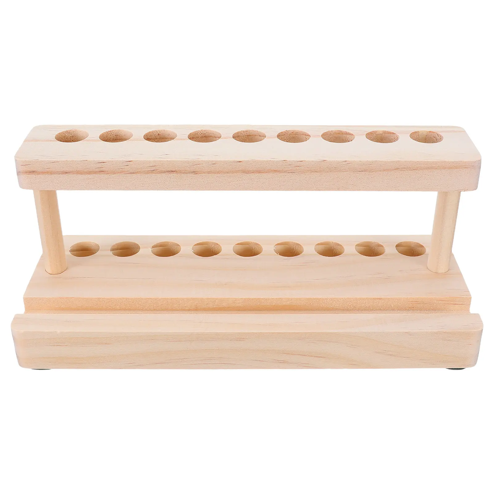 Wooden Cell Phone Stand with Pen Holder Natural Wood Desk Organizer for Phones Pens Pencils Markers Office Study Room Desktop