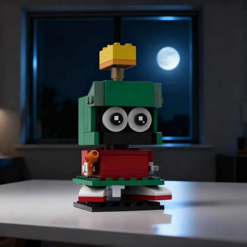 99pcs MOC Marvin The Martian Brickheadz Model Building Blocks Room Decor, Home Decor, Home Decoration For Brother Birthday Gift