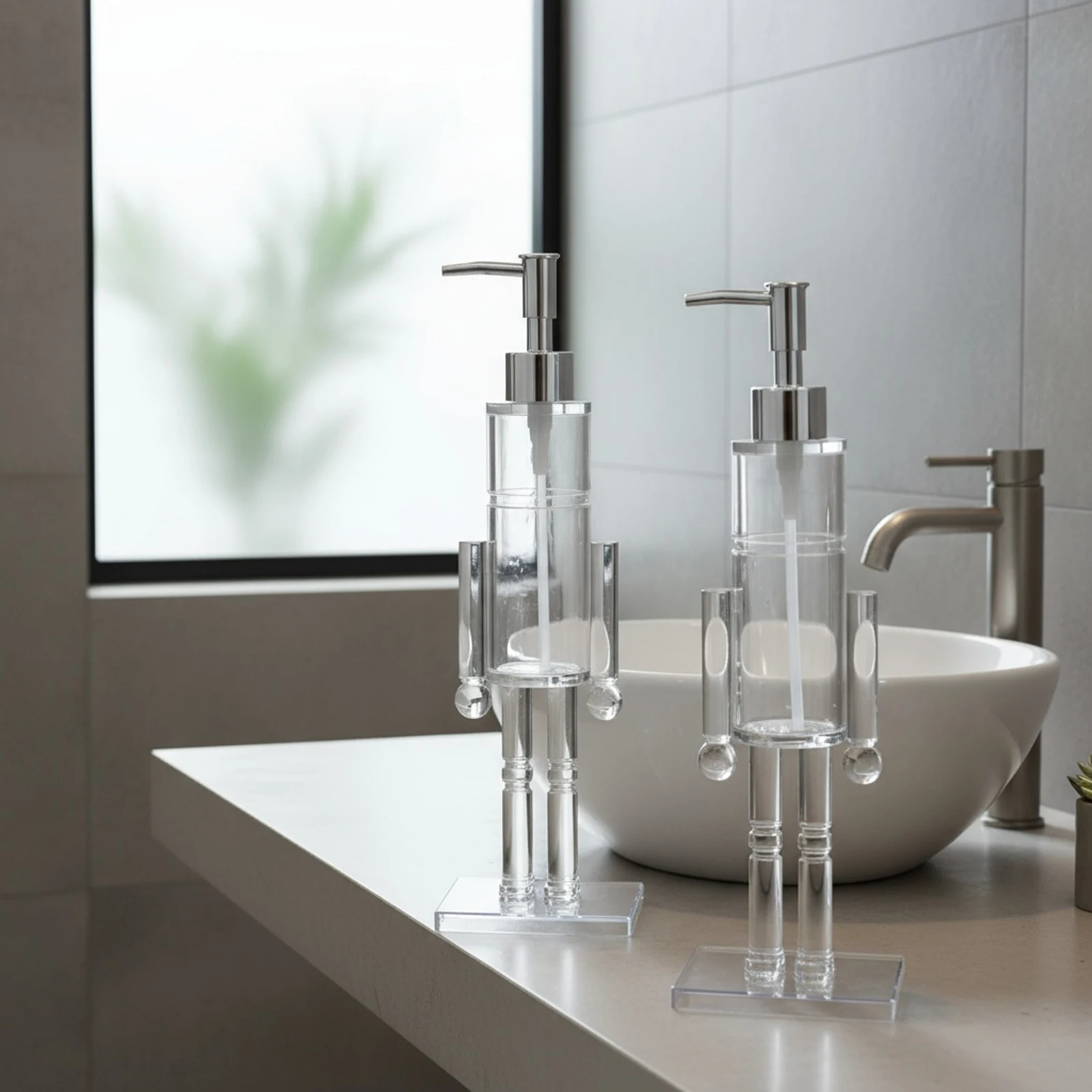 

Щелкунчик, акриловый дозатор мыла, многоразовый дозатор для мыла, контейнер для геля и жидкости для кухни, отеля, дома, столешницы