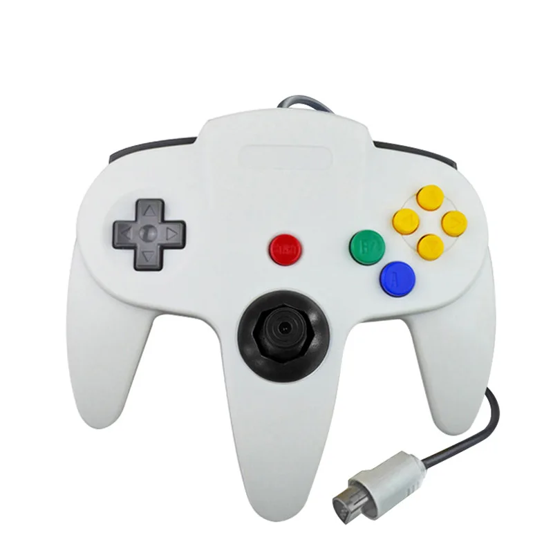 Joystick de jogo transparente com fio para controlador de jogo N64 Gamepad para console N64