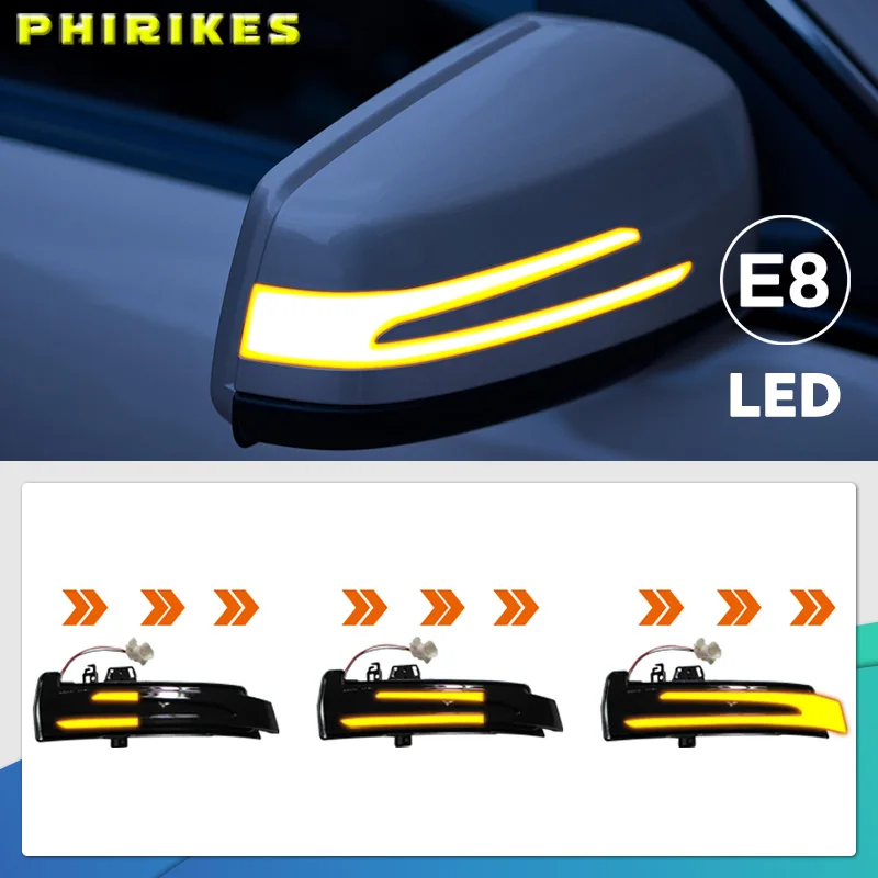 

Светодиодные динамические указатели поворота в боковые зеркала для Mercedes-Benz A, B, C, E, S, CL, CLA, CLS, GLA, GLK, W176, W246, W212, W204, C117, X156, X204, W221, W218