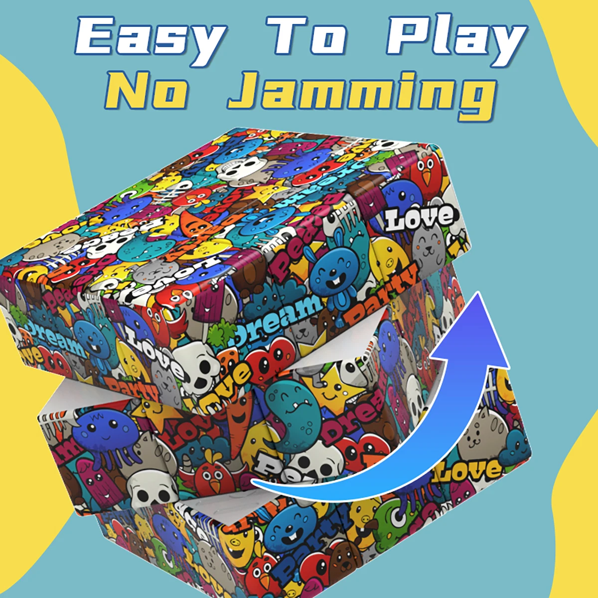 Magic Cube 3x3x3 3D UV พิมพ์ Skull Graffiti ปริศนาบรรเทาความเครียดมืออาชีพ Smooth Speed เกมของเล่นเด็กของขวัญ