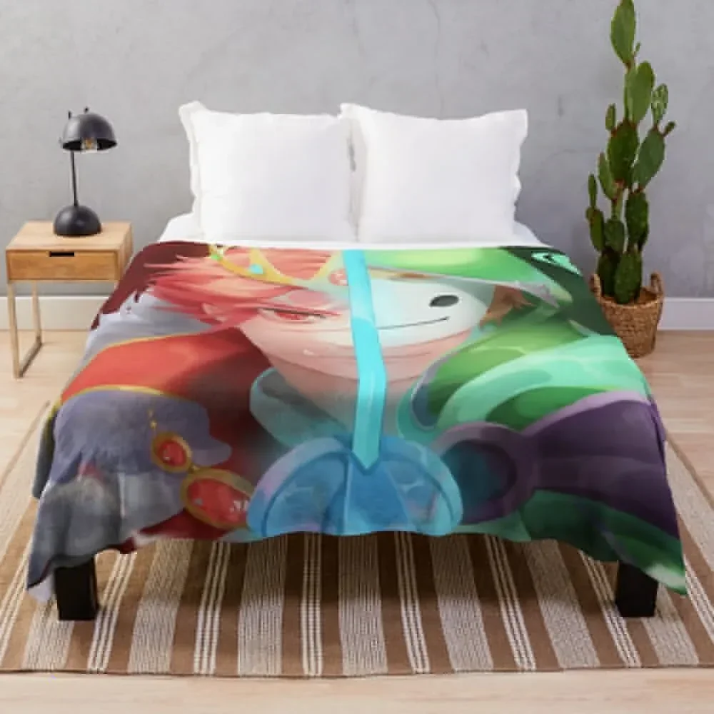 

Technoblade vs Dream Duel Throw Blanket funny gift Soft Beds Moving Blankets