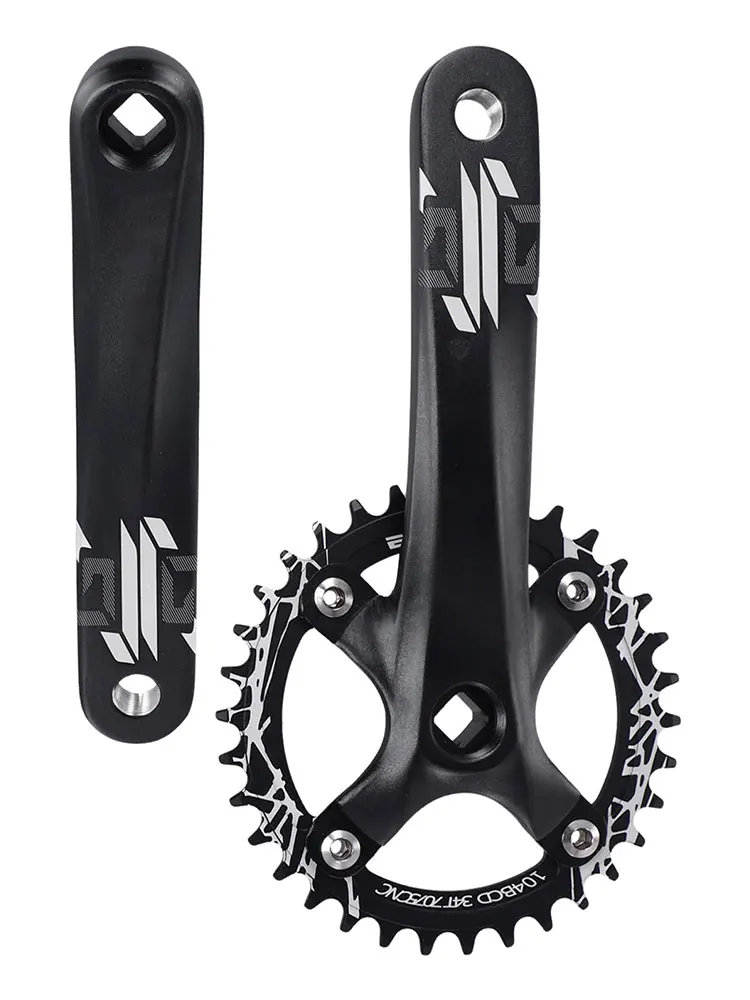 Narrow Wide Tooth Design on a Reliable Square Taper Crankset Making it Suitable for Both Mountain and Road Biking Needs