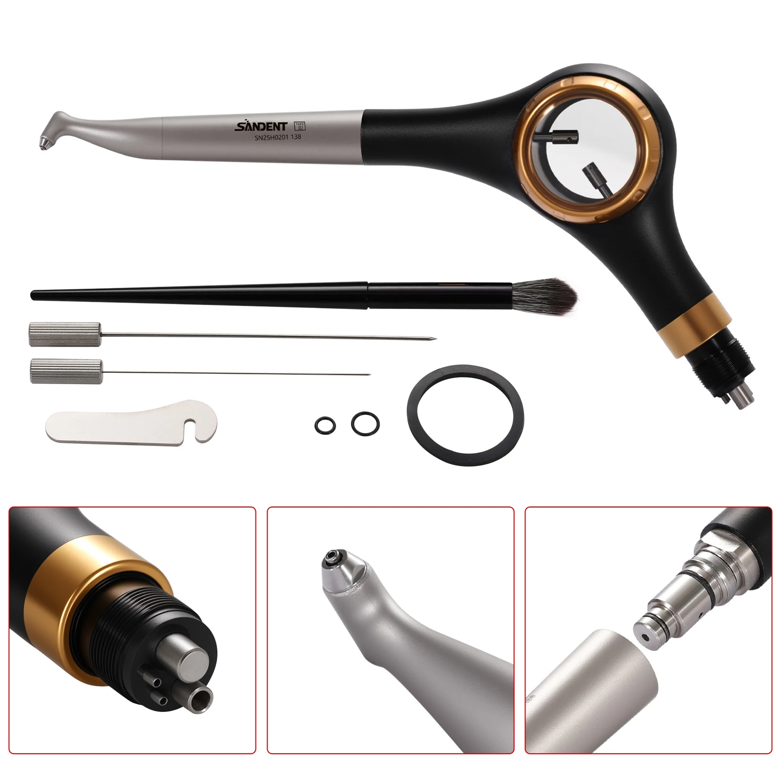 Dental Air Flow Polisher Handpiece Supragingival Fit EMS Teeth Whitening for Oral Hygiene Cleaning Dentistry Tools