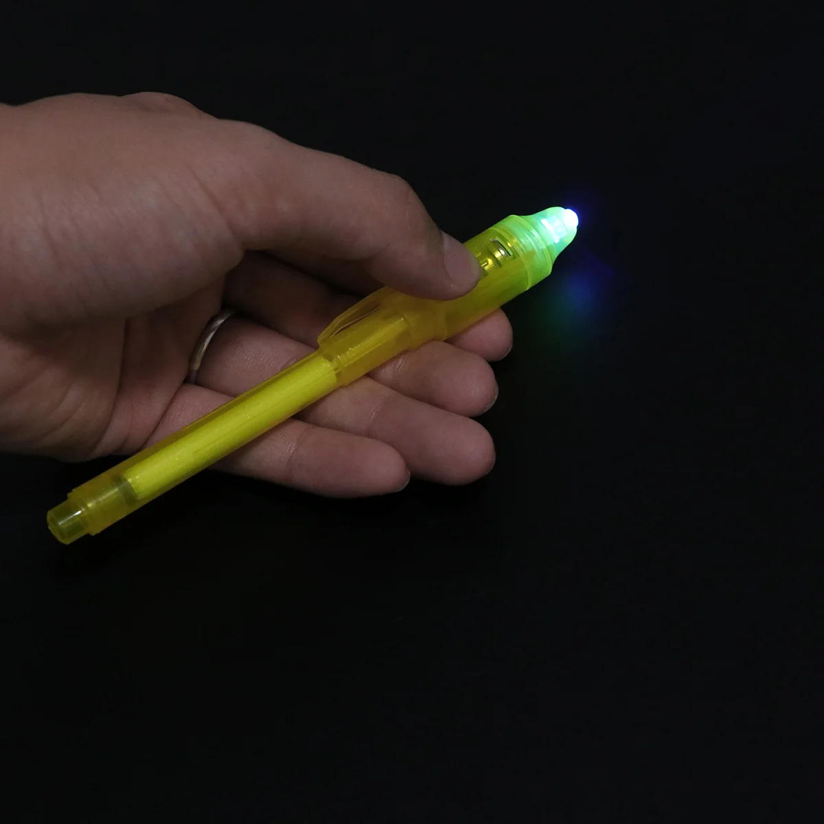 7pcs Creative Stationery LED Highlighter Pen 2 In 1 UV Black Light School Office Drawing Invisible Ink Pen